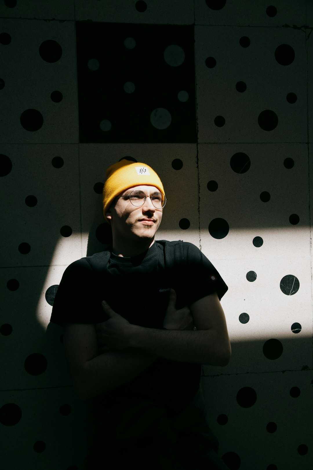 Studio portrait of a Swiss man in his fifties, creative director